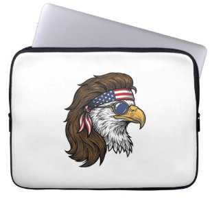 Housse Pour Ordinateur Portable Aigle patriotique Mullet Gravure vintage vecteur D