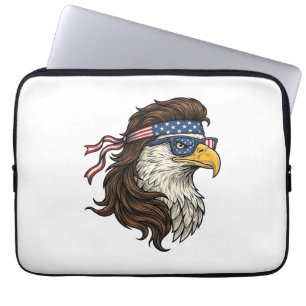 Housse Pour Ordinateur Portable Aigle patriotique Mullet Gravure vintage vecteur D