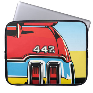 Housse Pour Ordinateur Portable Aile arrière de Muscle Car 442 Impression Pop Art