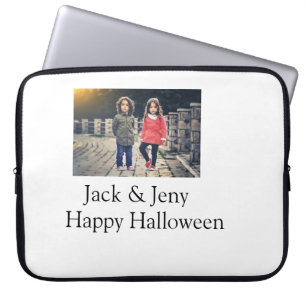 Housse Pour Ordinateur Portable ajouter nom photo texte Halloween enfant fille gar