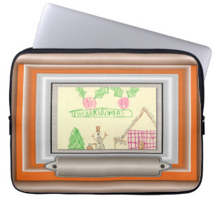 Housse Pour Ordinateur Portable Ajouter un dessin enfant avec cadre couleur person