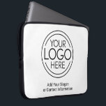 Housse Pour Ordinateur Portable Ajouter Votre Logo Entreprise Moderne Minimaliste<br><div class="desc">Parfaits pour un congrès de bureau ou un cadeau de présentation, ces manches d'ordinateur portable logo sont simples dans la conception. Vous pouvez modifier la couleur de l'arrière - plan pour qu'elle corresponde à la couleur qui correspond au logo de votre entreprise. Les lignes supplémentaires de type peuvent être utilisées...</div>