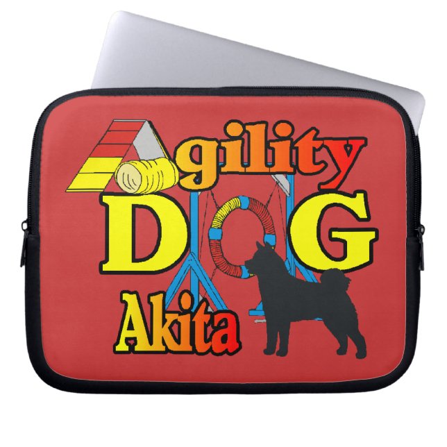 Housse Pour Ordinateur Portable akita_agilité (Devant)