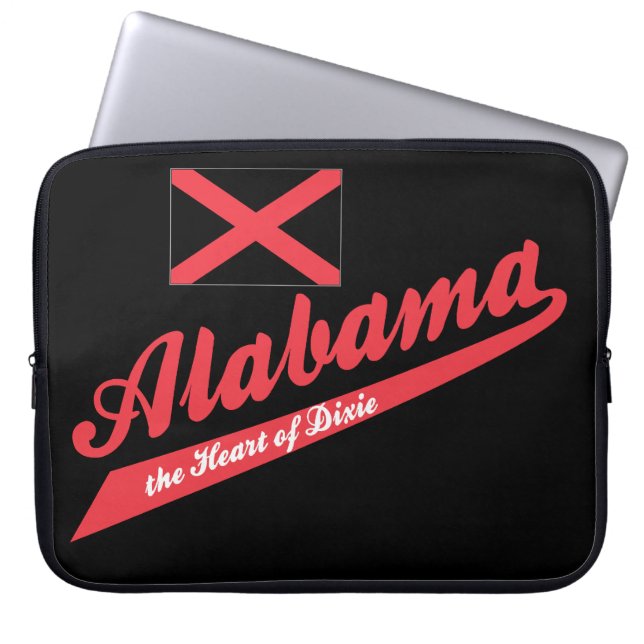 Housse Pour Ordinateur Portable Alabama Cœur de Dixie ! (Devant)