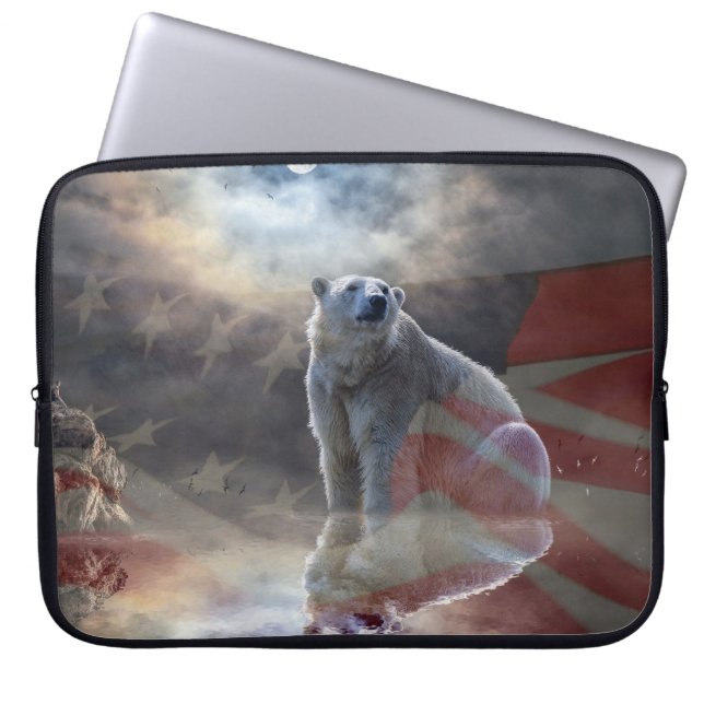 Housse Pour Ordinateur Portable Alaskan Polar Bear (Devant)
