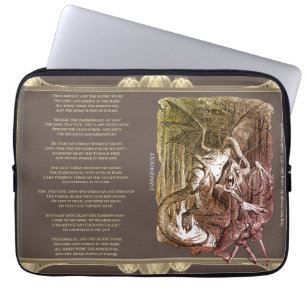 Housse Pour Ordinateur Portable Alice au pays des merveilles Chanson Jabberwocky