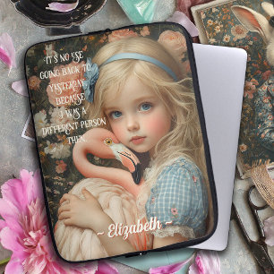 Housse Pour Ordinateur Portable Alice au pays des merveilles confine un Flamant ro