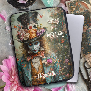 Housse Pour Ordinateur Portable Alice au pays des merveilles Vintage Mad Hatter