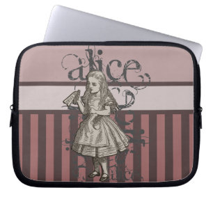 Housse Pour Ordinateur Portable Alice dans la grunge du pays des merveilles (rose)