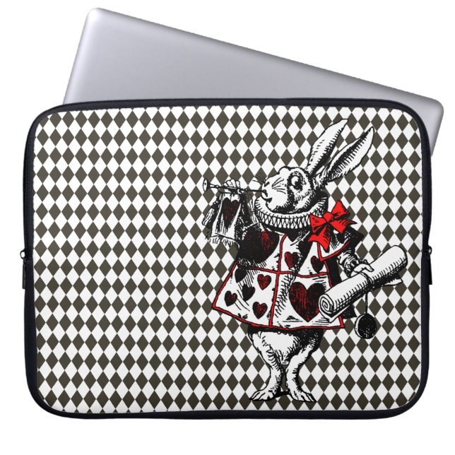Housse Pour Ordinateur Portable Alice de lapin blanc au pays des merveilles (Devant)