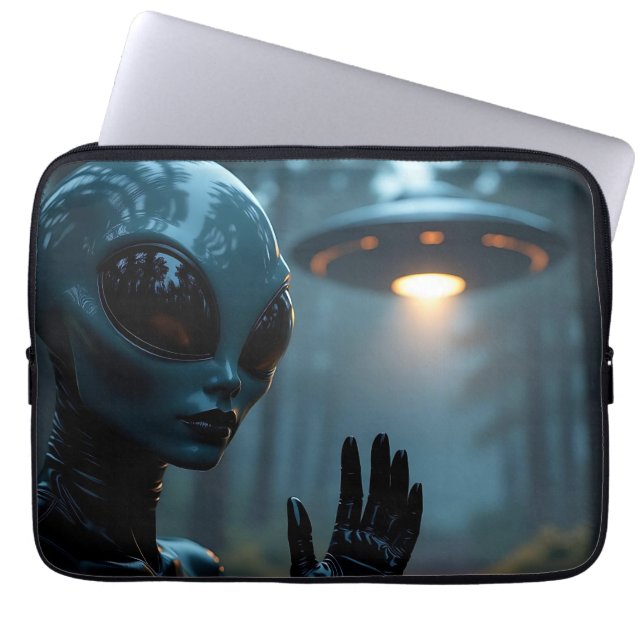 Housse Pour Ordinateur Portable Alien extra-terrestre et ovnis (Devant)