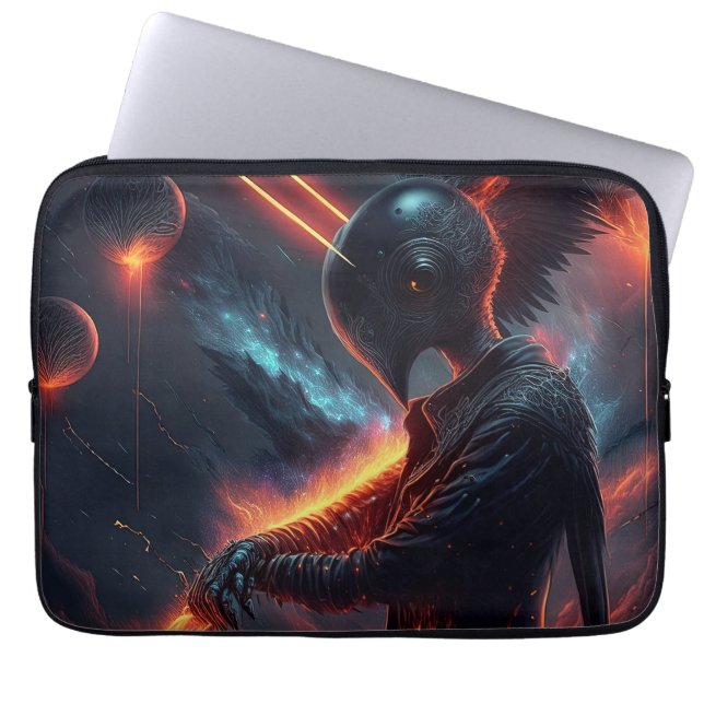 Housse Pour Ordinateur Portable Alien manipulant le faisceau d'incendie (Devant)