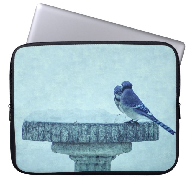 Housse Pour Ordinateur Portable Alimentation hivernale Blue Jays (Devant)