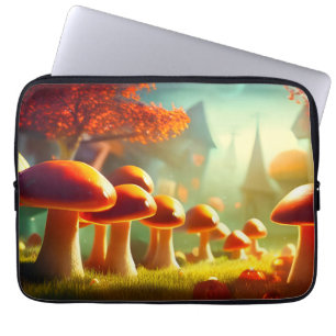 Housse Pour Ordinateur Portable Allée de champignons mignons paysage magique color