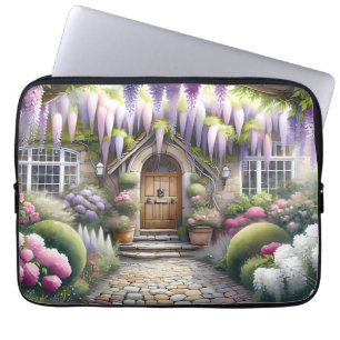 Housse Pour Ordinateur Portable Allée de jardin de cottage fantaisiste