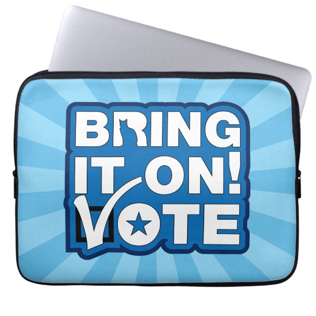 Housse Pour Ordinateur Portable Allez-y ! VOTER (Devant)