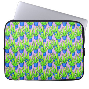 Housse Pour Ordinateur Portable Aloe Vera Motif Plante Textile