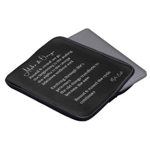 Housse Pour Ordinateur Portable Alpha et oméga poème poésie mur art instantané