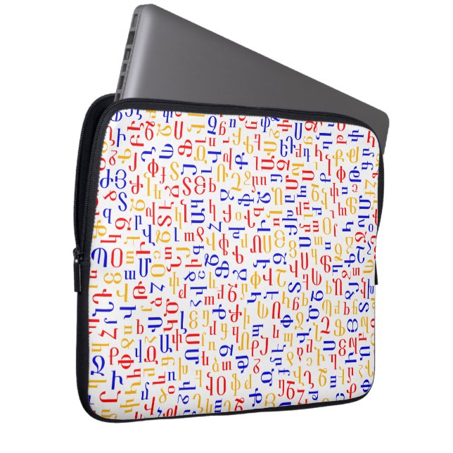 Housse Pour Ordinateur Portable alphabet arménien (Devant droit)