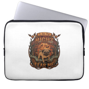 Housse Pour Ordinateur Portable Am Night Fear Me Pug Halloween Moon_1