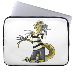 Housse Pour Ordinateur Portable Amargasaurus Pose Comme Freddy Krueger.