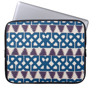 Housse Pour Ordinateur Portable Amarrez le pourpre bleu de conception arabe