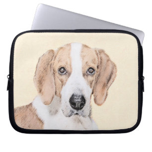 Housse Pour Ordinateur Portable American Foxhound Painting - Joli art original chi