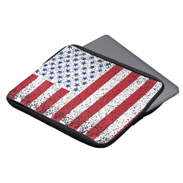 Housse Pour Ordinateur Portable American Peace Flag État américain (Devant haut)