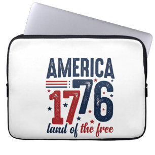 Housse Pour Ordinateur Portable Amérique 1776 Terre de liberté Vintage Patriote Sh