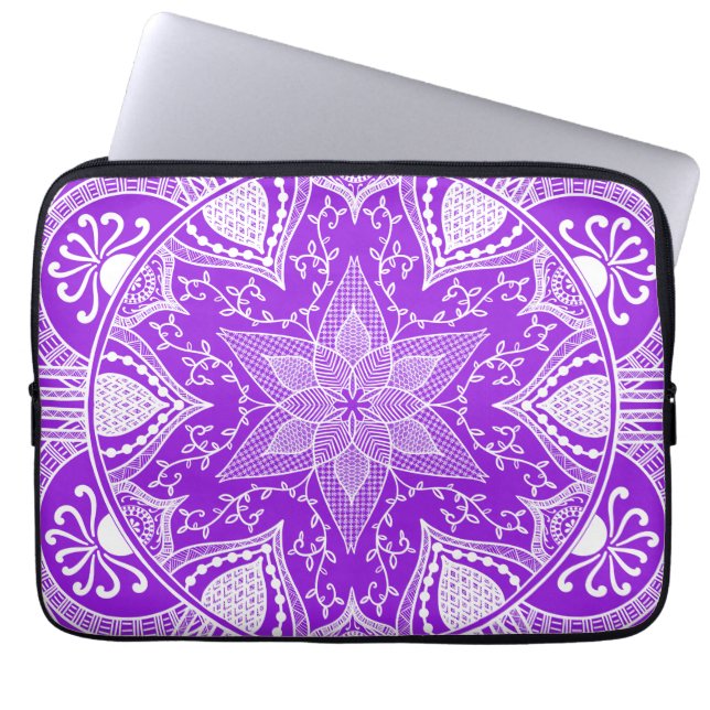 Housse Pour Ordinateur Portable Amethyst Mandala (Devant)