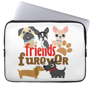 Housse Pour Ordinateur Portable Amis Chiens Furever Chiens Chiens Chiens Chiens Ch