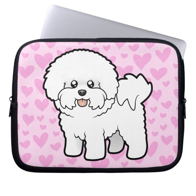 Housse Pour Ordinateur Portable Amour de Bichon Frise (Devant)