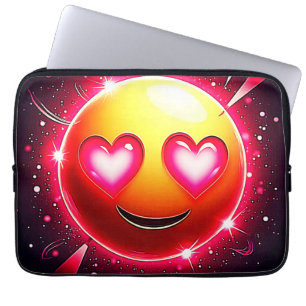 Housse Pour Ordinateur Portable Amour Étincelle Coeurs Emoji