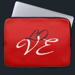 Housse Pour Ordinateur Portable Amour Rouge Blanc Noir Couleur Calligraphie Script<br><div class="desc">Vous pouvez facilement changer les polices et les couleurs. Vous pouvez également ajouter votre logo et l'image de fond comme vous le souhaitez.</div>