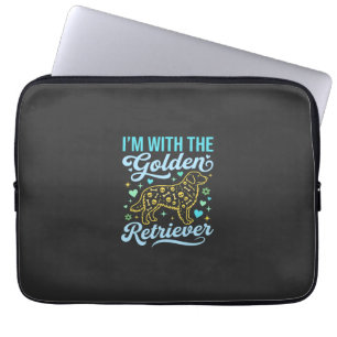 Housse Pour Ordinateur Portable Amoureux de Golden Retriever Motif Crâne Halloween