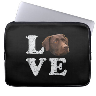 Housse Pour Ordinateur Portable Amoureux des chiens I Love Chocolate Labrador Re