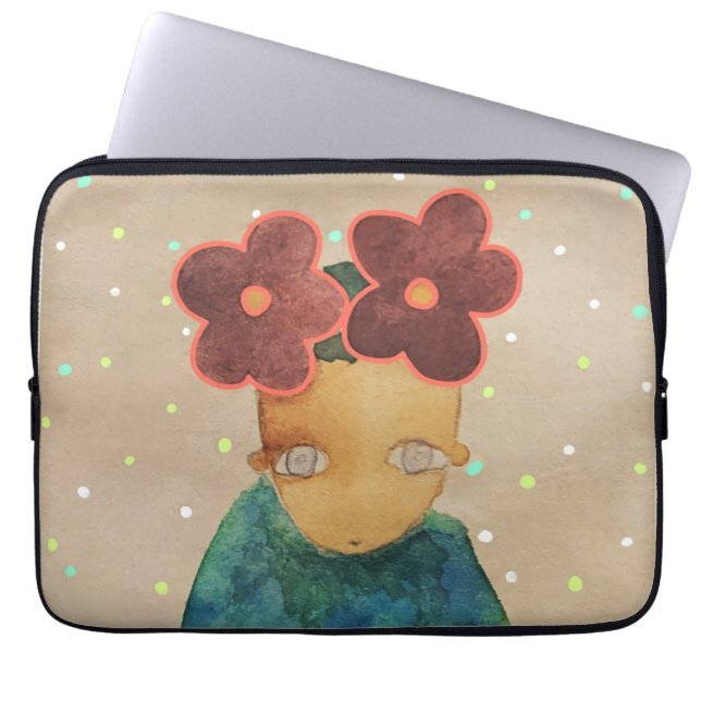 Housse Pour Ordinateur Portable Amoureux des fleurs (Devant)