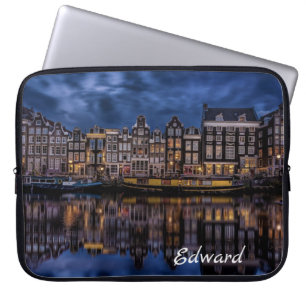 Housse Pour Ordinateur Portable Amsterdam avec Canaux à Dusk