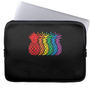 Housse Pour Ordinateur Portable Ananas arc-en-ciel Aloha Mois Gay pride hawaïen