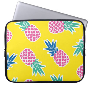 Housse Pour Ordinateur Portable Ananas Frenzy : Caricature Vintage.