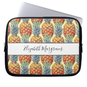 Housse Pour Ordinateur Portable Ananas tropique Monogramme