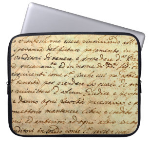 Housse Pour Ordinateur Portable Ancien manuscrit du 1700 siècle écrit à l'encre