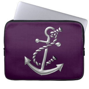 Housse Pour Ordinateur Portable Ancre du navire Nautique Marine-Thème Cadeau