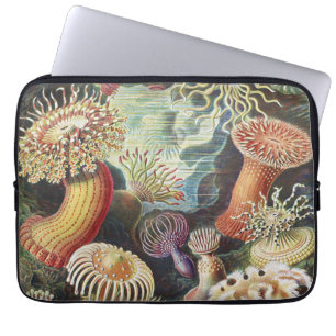 Housse Pour Ordinateur Portable Anémones de mer de Haeckel Collage d'art de vie na