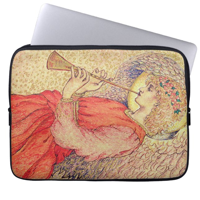 Housse Pour Ordinateur Portable Ange jouant du flageolet (Devant)