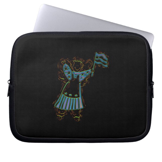 Housse Pour Ordinateur Portable Ange patriotique (Devant)