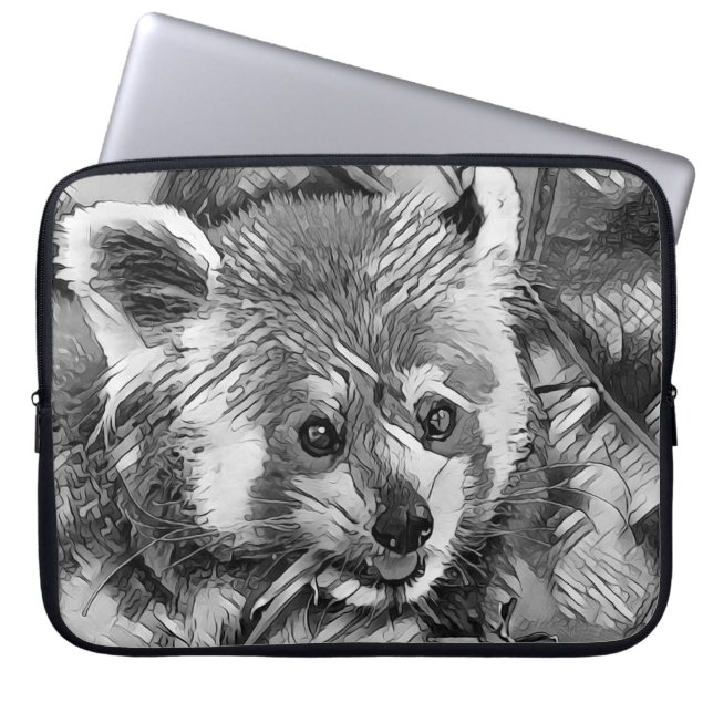 Housse Pour Ordinateur Portable AnimalArtBW_RedPanda_003 (Devant)