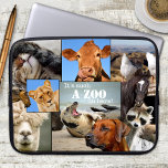 Housse Pour Ordinateur Portable Animaux amusants Zoo Portable<br><div class="desc">Manche d'ordinateur portable avec un collage d'animaux drôles et mignons.</div>