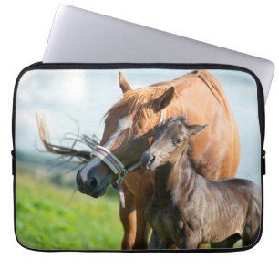 Housse Pour Ordinateur Portable Animaux de bébés cutest Black Foy avec maman