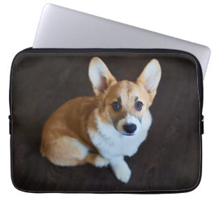 Housse Pour Ordinateur Portable Animaux de bébés cutest Corgi levant les yeux